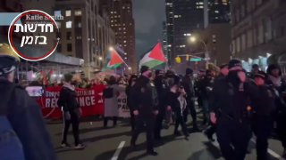 הפגנות פרו פלסטיניות הלילה בניו יורק....