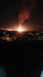 פיצוץ ענק בפאתי העיר בורוג'ן ליד איספהאן, איראן....