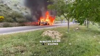 חיסול ממוקד: כלי טיס תקף רכב בכפר מיידון במערב אזור אלבקאע, כ-25...