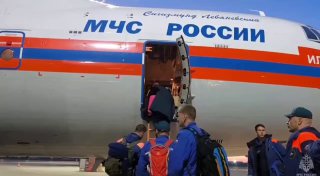 מטוס ה-Il-76 הראשון של משרד החירום הרוסי המריא מנמל התעופה...