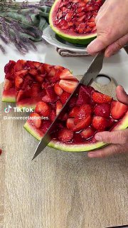  de SANDÍA VIRAL 🍉 💥💥💥 Desde que le vi esta SANDÍA DE FRESA a mi amiga @Las Recetas de MJ....