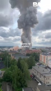 פיצוץ אדיר נשמע במפעל לייצור זיקוקים מונחים במוסקבה  שברוסיה...