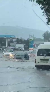 ולדיווסטוק הרוסית כוסתה בגשם שוטף עוצמתי...