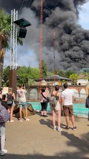 הייתה שריפה בלונה פארק הגדול בגרמניה....