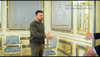 נשיא אוקראינה זלנסקי נפגש עם גרנט שאפס, שר ההגנה של...