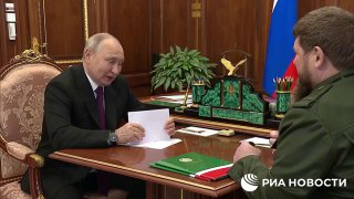 פגישה בין נשיא רוסיה פוטין לראש ממשלת צ'צ'ניה רמזן קדירוב...