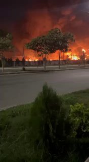 פיצוץ גדול במחסן המכס של נמל התעופה בבירת אוזבקיסטן....