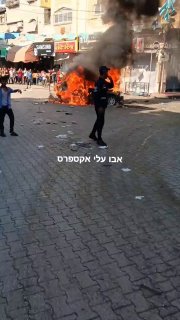 ג'באליא, צפון הרצועה: הצתת רכב ישראלי פרטי שהוכנס לרצועה....