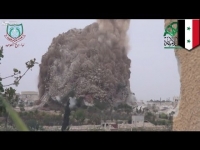 פצצה מסיבית בבסיס צבאי בסוריה