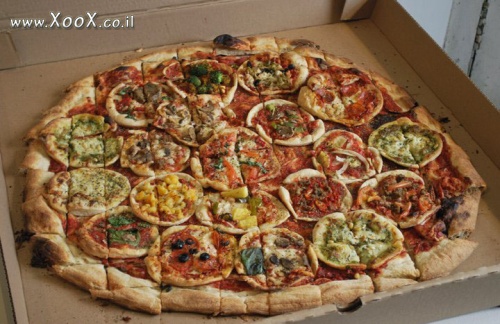 תמונת פיצה מחולקת