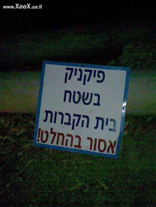 לא לעשות פיקניקים בבית קברות