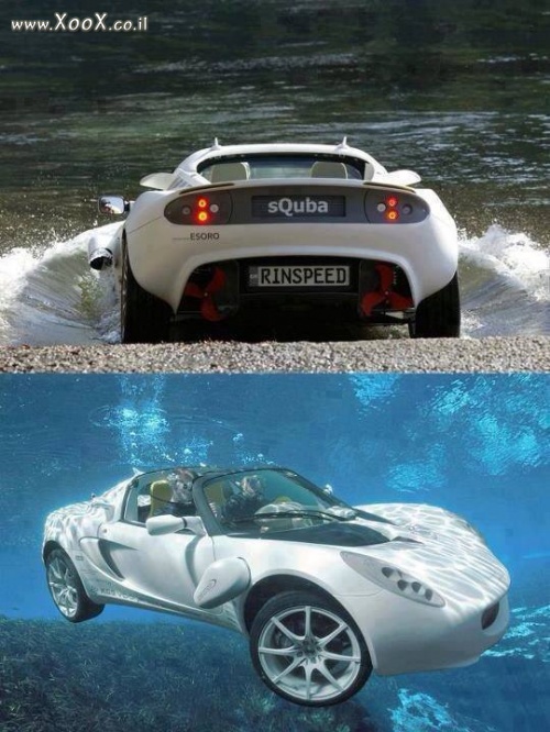 מכונית שנוסעת במים!!