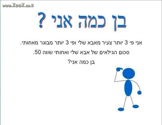 בן כמה אני?