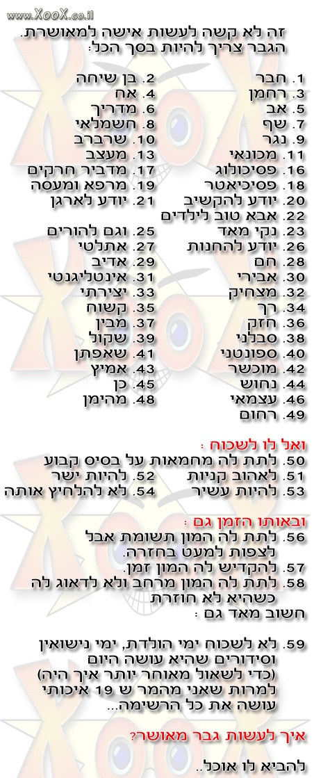 הגבר צריך להיות בסך הכל