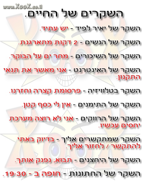 תמונת השקרים של החיים.