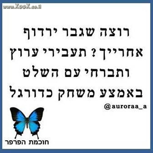 רוצה שגבר ירדוף אחרייך?