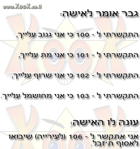 תמונת גבר אומר לאישה