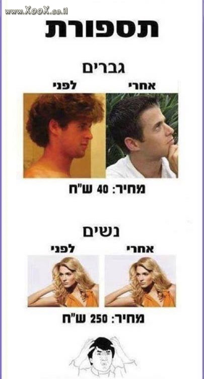 תספורת לבנים ותספורת לבנות