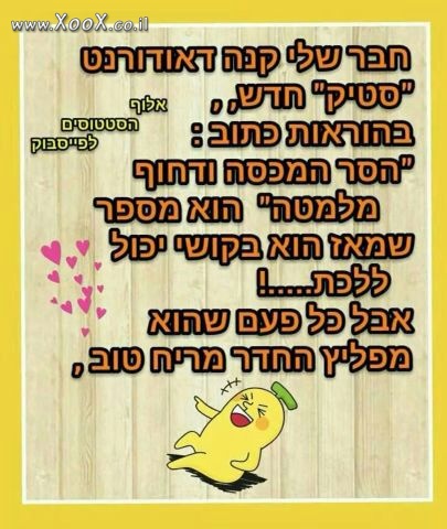 תמונת חבר שלי קנה דאודורנט