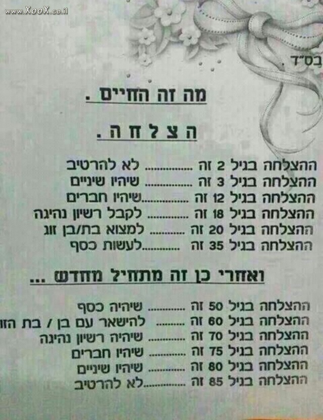 תמונת ההצלחה של החיים