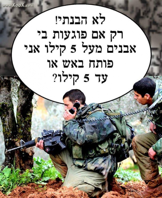תמונת הנחיות הצבא בישראל ועצוב שכך