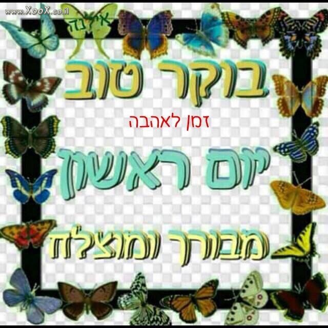 תמונת בוקר טוב יום ראשון