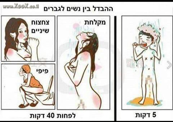 תמונת ההבדל בין נשים לגברים